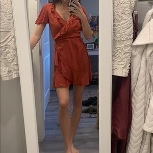 Francesca’s Peach Wrap Dress